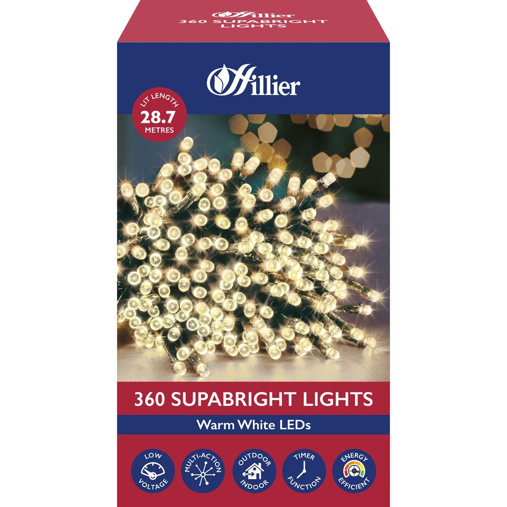 SupaBrights 360 LED Warm White Christmas Lights 28.7m 5052998057752